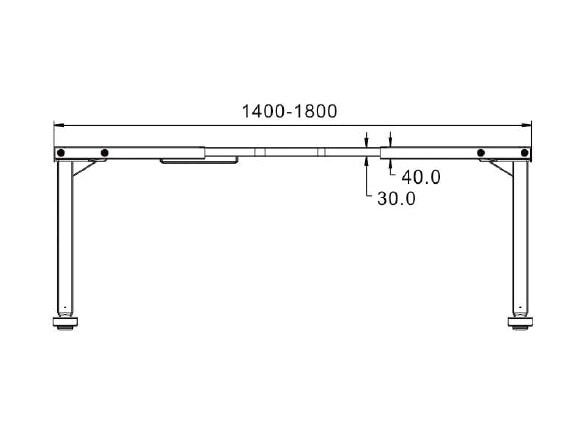 BeActive L-Shape Elektromosan Állítható Asztal - méretek
