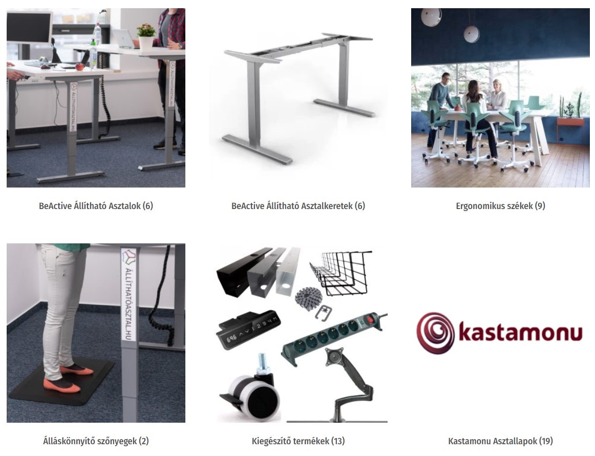 BeActive megújult webshop kategóriák