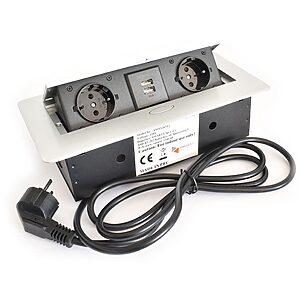 Süllyesztett hálózati konnektor USB aljzattal