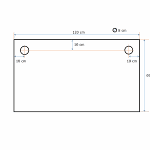 120x69cm A809 Moldáv akác 2db körkivágással